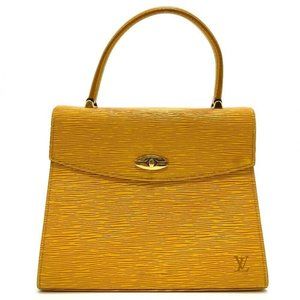 LOUIS VUITTON M52379 Epi Malselv Square Hand Bag Epi Leather yellow